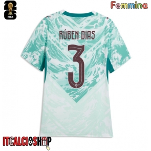 Portogallo Ruben Dias #3 Seconda Maglia Femmina Mondiali 2026 Manica Corta